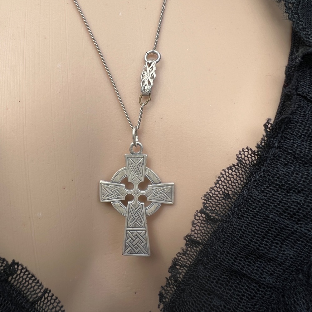 Sterling Silver Celtic Cross Necklace